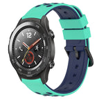 For Huawei Watch 2 / Lime Green+Blue