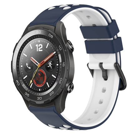 20mm Two-Color Porous Silicone Watch Band, For Huawei Watch GT2 42mm, For Huawei Watch 2