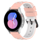 For Samsung Galaxy Watch5 44mm / Pink+White
