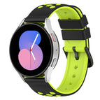 For Samsung Galaxy Watch5 44mm / Black+Lime Green