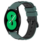 For Samsung Galaxy Watch4 44mm / Olive Green+Black