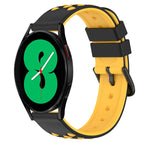 For Samsung Galaxy Watch4 44mm / Black+Yellow
