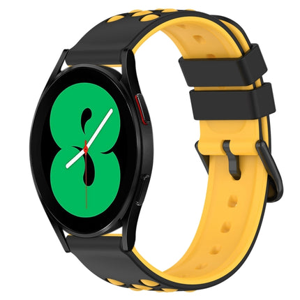20mm Two-Color Porous Silicone Watch Band, For Samsung Galaxy Watch5 Pro 45mm, For Samsung Galaxy Watch4 44mm