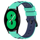 For Samsung Galaxy Watch4 44mm / Lime Green+Blue