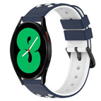 For Samsung Galaxy Watch4 44mm / Midnight Blue + White