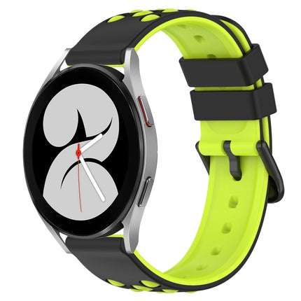 20mm Two-Color Porous Silicone Watch Band, For Samsung Galaxy Watch4 40mm, For Samsung  Galaxy Watch4 Classic 42mm