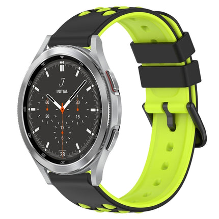 20mm Two-Color Porous Silicone Watch Band, For Samsung  Galaxy Watch4 Classic 46mm, For Samsung Galaxy Watch Active2 40mm