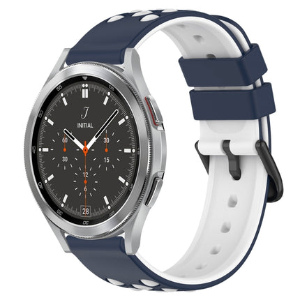 20mm Two-Color Porous Silicone Watch Band, For Samsung  Galaxy Watch4 Classic 46mm, For Samsung Galaxy Watch Active2 40mm