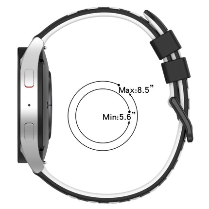 20mm Two-Color Porous Silicone Watch Band, For Samsung  Galaxy Watch4 Classic 46mm, For Samsung Galaxy Watch Active2 40mm