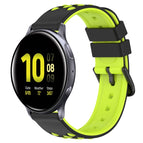 For Samsung Galaxy Watch Active2 40mm / Black+Lime Green