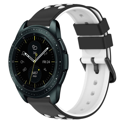 20mm Two-Color Porous Silicone Watch Band, For Samsung Galaxy Watch Active2 44mm, For Samsung Galaxy Watch 42mm
