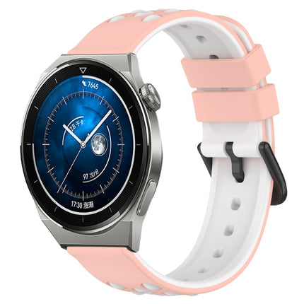 22mm Two-Color Porous Silicone Watch Band, For Huawei Watch GT3 Pro 46mm, For Huawei Watch GT3 46mm
