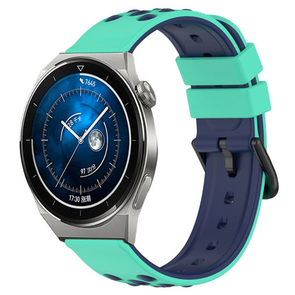 22mm Two-Color Porous Silicone Watch Band, For Huawei Watch GT3 Pro 46mm, For Huawei Watch GT3 46mm