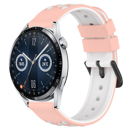 22mm Two-Color Porous Silicone Watch Band, For Huawei Watch GT3 Pro 46mm, For Huawei Watch GT3 46mm