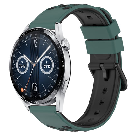 22mm Two-Color Porous Silicone Watch Band, For Huawei Watch GT3 Pro 46mm, For Huawei Watch GT3 46mm