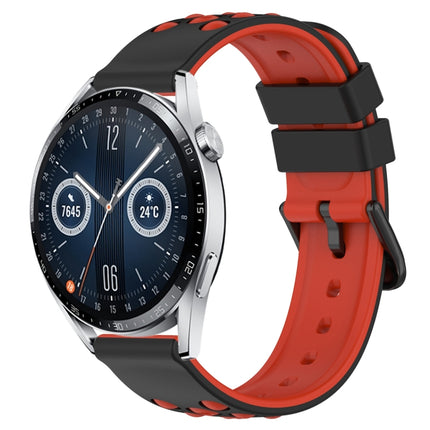 22mm Two-Color Porous Silicone Watch Band, For Huawei Watch GT3 Pro 46mm, For Huawei Watch GT3 46mm