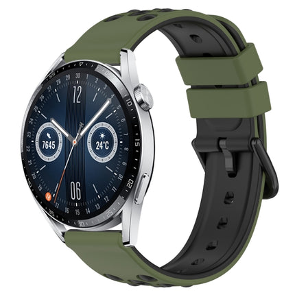 22mm Two-Color Porous Silicone Watch Band, For Huawei Watch GT3 Pro 46mm, For Huawei Watch GT3 46mm