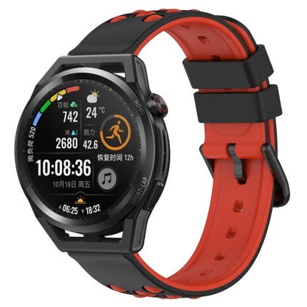 22mm Two-Color Porous Silicone Watch Band, For Huawei Watch GT Runner, For Huawei Watch 3