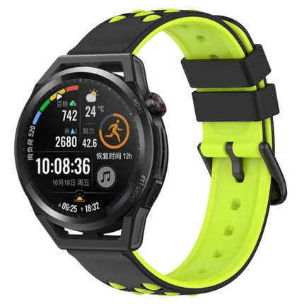 22mm Two-Color Porous Silicone Watch Band, For Huawei Watch GT Runner, For Huawei Watch 3