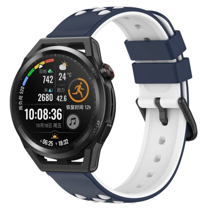 22mm Two-Color Porous Silicone Watch Band, For Huawei Watch GT Runner, For Huawei Watch 3