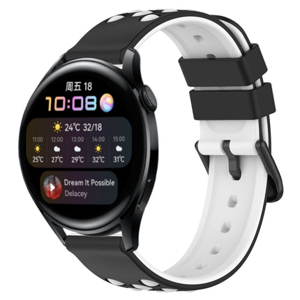 22mm Two-Color Porous Silicone Watch Band, For Huawei Watch GT Runner, For Huawei Watch 3