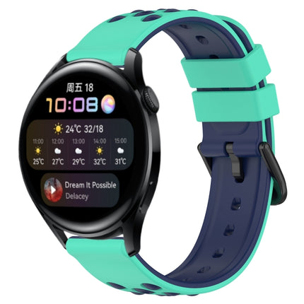 22mm Two-Color Porous Silicone Watch Band, For Huawei Watch GT Runner, For Huawei Watch 3