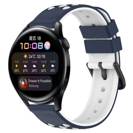 22mm Two-Color Porous Silicone Watch Band, For Huawei Watch GT Runner, For Huawei Watch 3