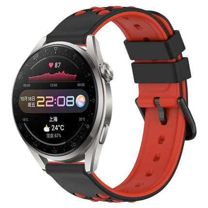 22mm Two-Color Porous Silicone Watch Band, For Huawei Watch 3 Pro, For Huawei GT2 Pro