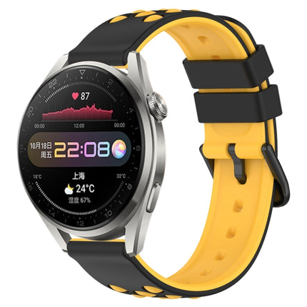 22mm Two-Color Porous Silicone Watch Band, For Huawei Watch 3 Pro, For Huawei GT2 Pro