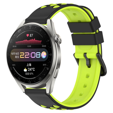 22mm Two-Color Porous Silicone Watch Band, For Huawei Watch 3 Pro, For Huawei GT2 Pro