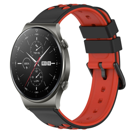 22mm Two-Color Porous Silicone Watch Band, For Huawei Watch 3 Pro, For Huawei GT2 Pro