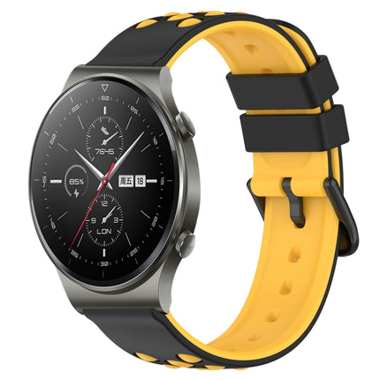 22mm Two-Color Porous Silicone Watch Band, For Huawei Watch 3 Pro, For Huawei GT2 Pro