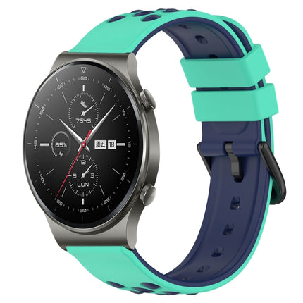 22mm Two-Color Porous Silicone Watch Band, For Huawei Watch 3 Pro, For Huawei GT2 Pro