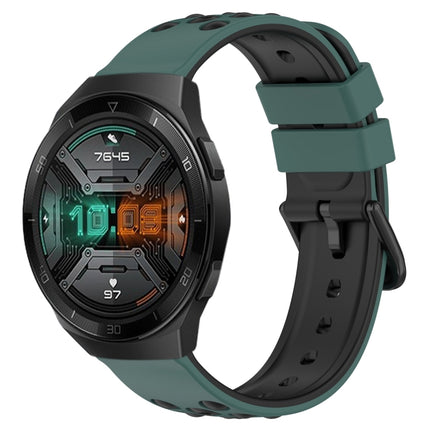 22mm Two-Color Porous Silicone Watch Band, For Huawei Watch GT 2E, For Huawei GT2 46mm