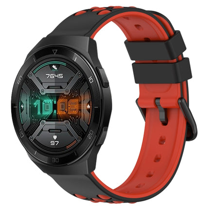 22mm Two-Color Porous Silicone Watch Band, For Huawei Watch GT 2E, For Huawei GT2 46mm