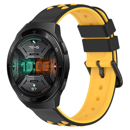 22mm Two-Color Porous Silicone Watch Band, For Huawei Watch GT 2E, For Huawei GT2 46mm