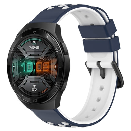 22mm Two-Color Porous Silicone Watch Band, For Huawei Watch GT 2E, For Huawei GT2 46mm