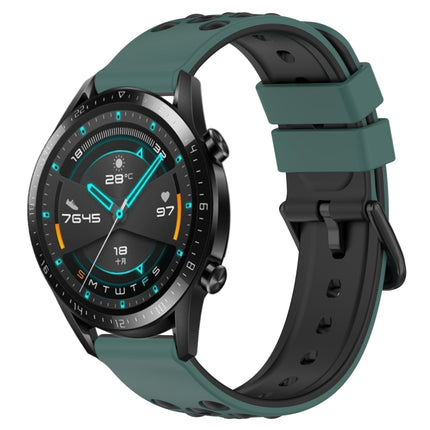 22mm Two-Color Porous Silicone Watch Band, For Huawei Watch GT 2E, For Huawei GT2 46mm