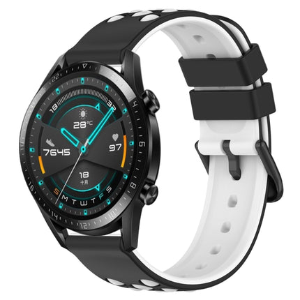 22mm Two-Color Porous Silicone Watch Band, For Huawei Watch GT 2E, For Huawei GT2 46mm