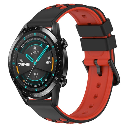 22mm Two-Color Porous Silicone Watch Band, For Huawei Watch GT 2E, For Huawei GT2 46mm