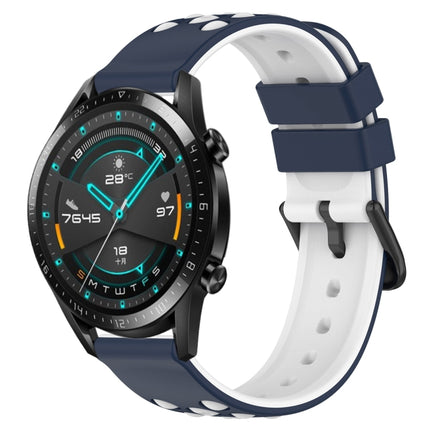 22mm Two-Color Porous Silicone Watch Band, For Huawei Watch GT 2E, For Huawei GT2 46mm