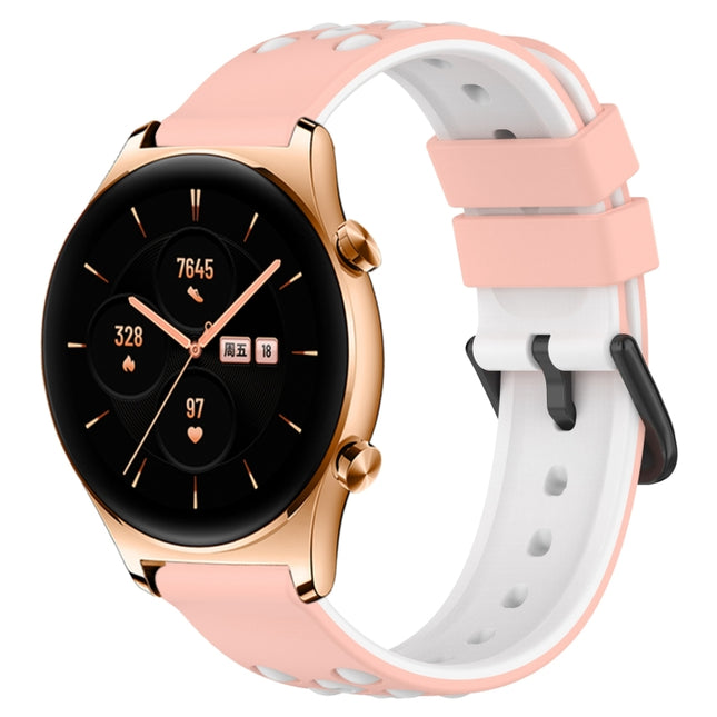 22mm Two-Color Porous Silicone Watch Band, For Honor Watch GS 3, For Honor Watch GS Pro