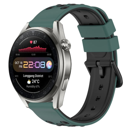 22mm Two-Color Porous Silicone Watch Band, For Huawei Watch 3 Pro New