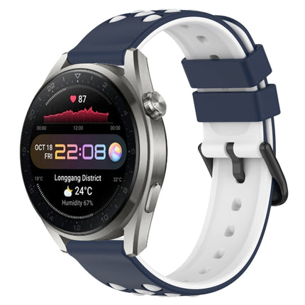 22mm Two-Color Porous Silicone Watch Band, For Huawei Watch 3 Pro New