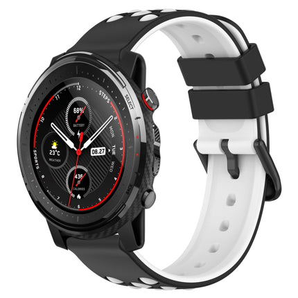 22mm Two-Color Porous Silicone Watch Band, For Amazfit 3, For Amazfit GTR 47mm
