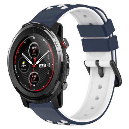 22mm Two-Color Porous Silicone Watch Band, For Amazfit 3, For Amazfit GTR 47mm