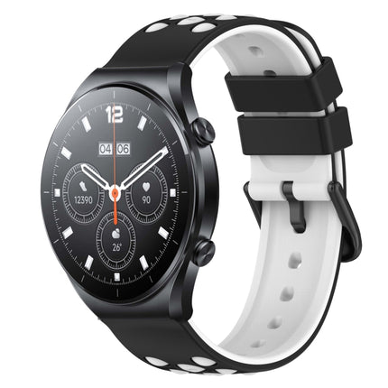 22mm Two-Color Porous Silicone Watch Band, For Xiaomi MI Watch S1, For Xiaomi MI Watch S1 Pro