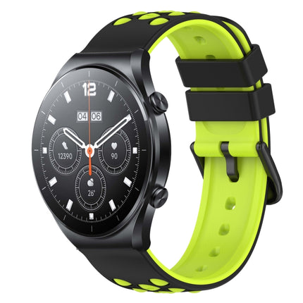 22mm Two-Color Porous Silicone Watch Band, For Xiaomi MI Watch S1, For Xiaomi MI Watch S1 Pro