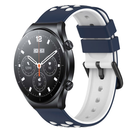 22mm Two-Color Porous Silicone Watch Band, For Xiaomi MI Watch S1, For Xiaomi MI Watch S1 Pro