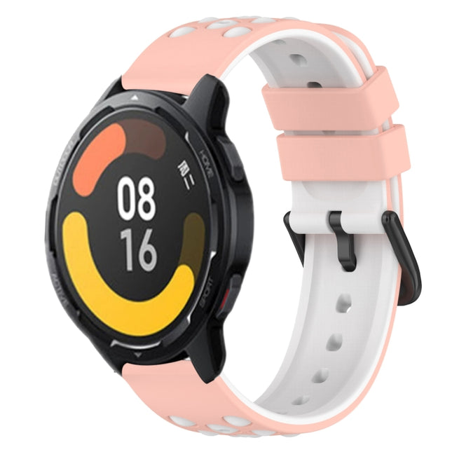 22mm Two-Color Porous Silicone Watch Band, For Xiaomi MI Watch Color 2, For Xiaomi MI Watch Sport